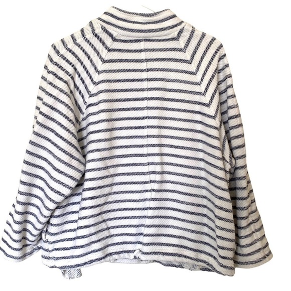 Anthropologie Dolan Left Coast Nautical Stripe Snap Button Knit Jacket, Size Med - Picture 5 of 15